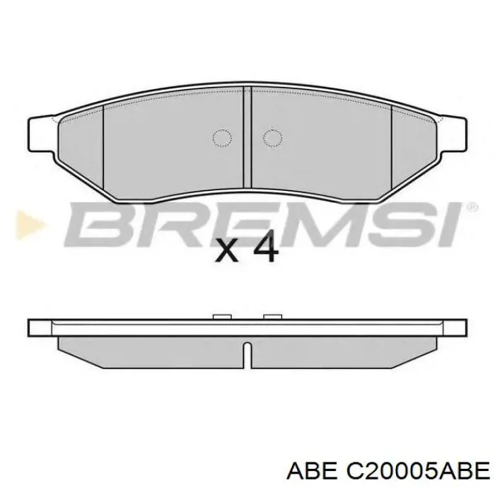 Задні гальмівні колодки ABE C20005ABE ціна, від 16.18 USD
