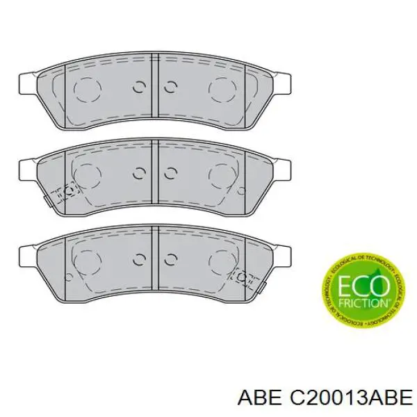 Колодки гальмові задні, дискові C20013ABE ABE