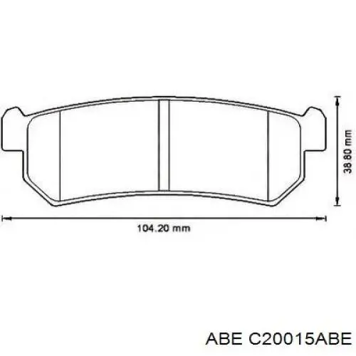 Задні гальмівні колодки ABE C20015ABE ціна, від 14.53 USD