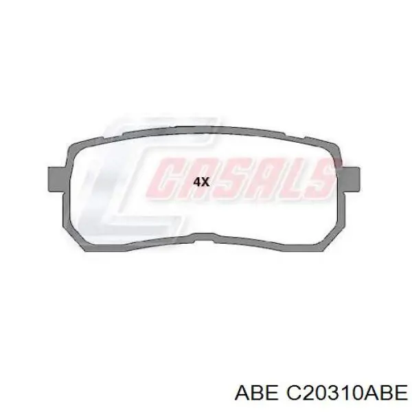 C20310ABE ABE Колодки гальмівні задні, дискові