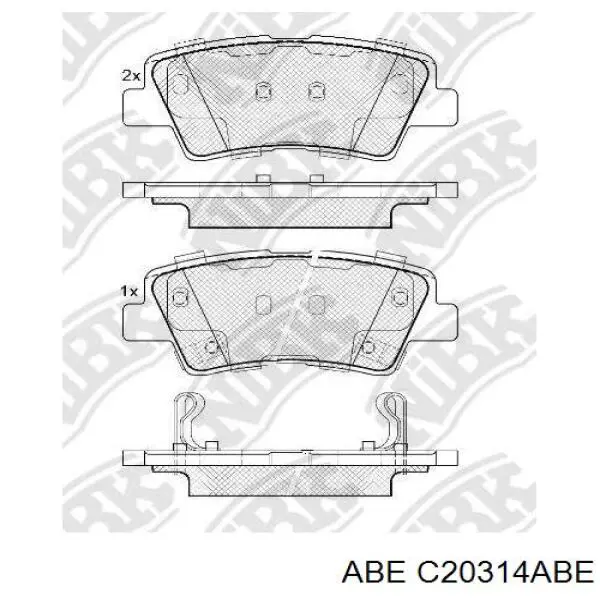 Купити C20314ABE ABE Задні колодки