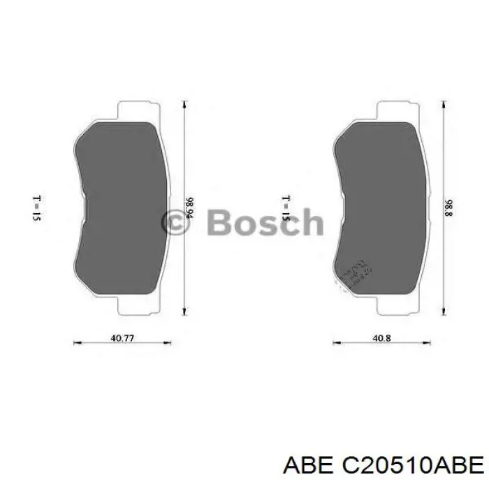 Задні гальмівні колодки ABE C20510ABE ціна, від 14.03 USD