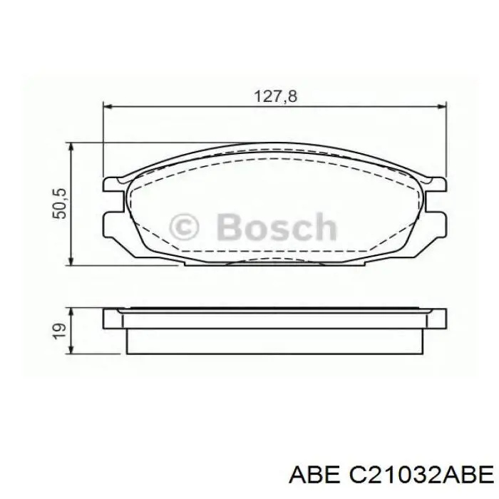 Колодки гальмові задні, дискові C21032ABE ABE