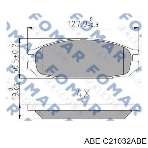 Купити C21032ABE ABE Задні колодки