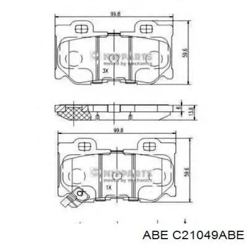 Купити C21049ABE ABE Задні колодки