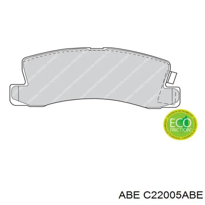 Задні гальмівні колодки ABE C22005ABE ціна, від 15.59 USD