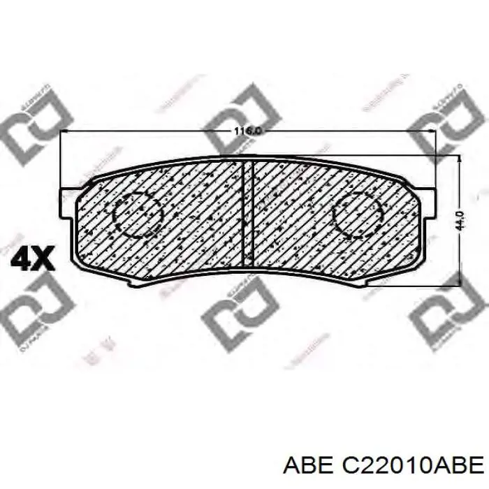 Задні гальмівні колодки ABE C22010ABE ціна, від 17.16 USD