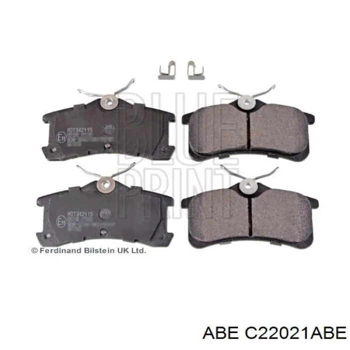 C22021ABE ABE колодки гальмові задні, дискові