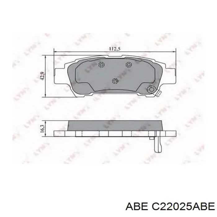 Купити C22025ABE ABE Задні колодки