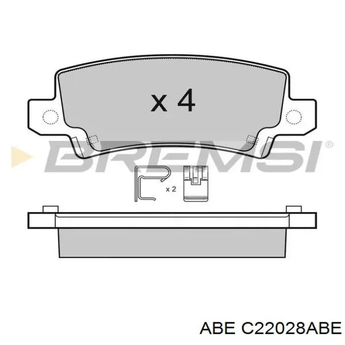 Задні гальмівні колодки C22028ABE ABE