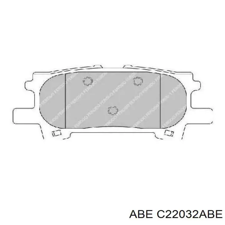 Задні гальмівні колодки C22032ABE ABE