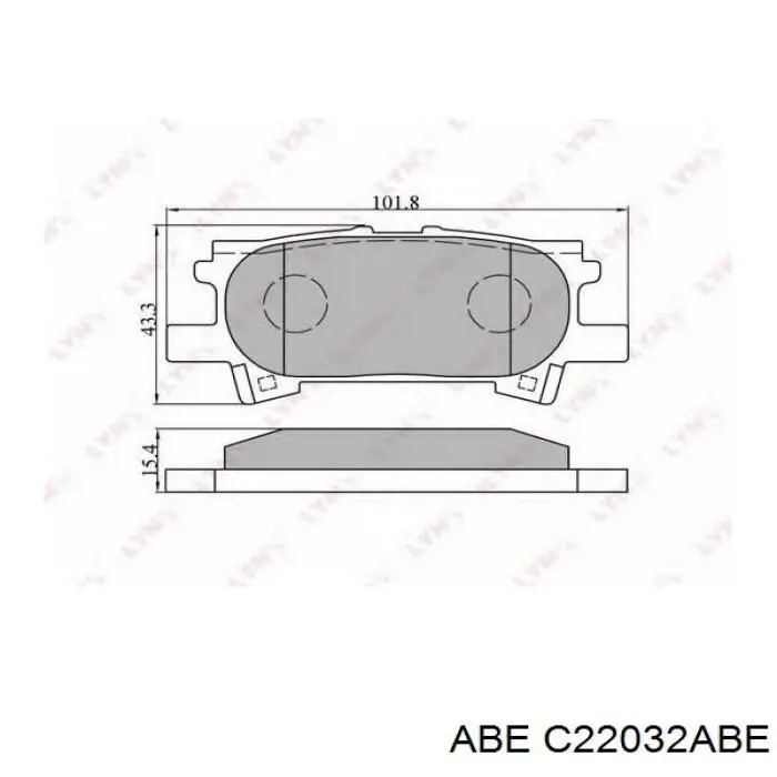 Задні дискові колодки ABE C22032ABE