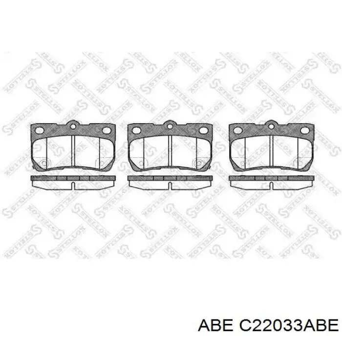 C22033ABE ABE Колодки гальмівні задні, дискові