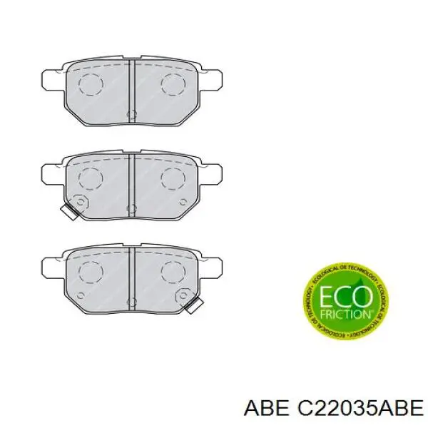 Задні гальмівні колодки C22035ABE ABE