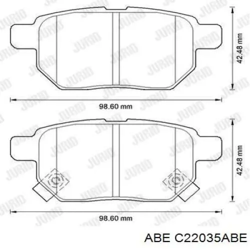 Купити C22035ABE ABE Задні колодки