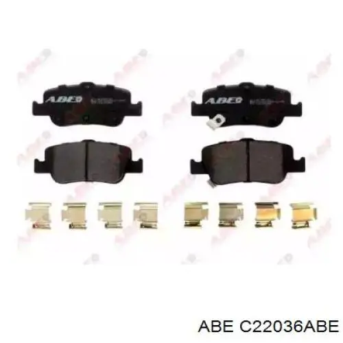 Задні гальмівні колодки C22036ABE ABE