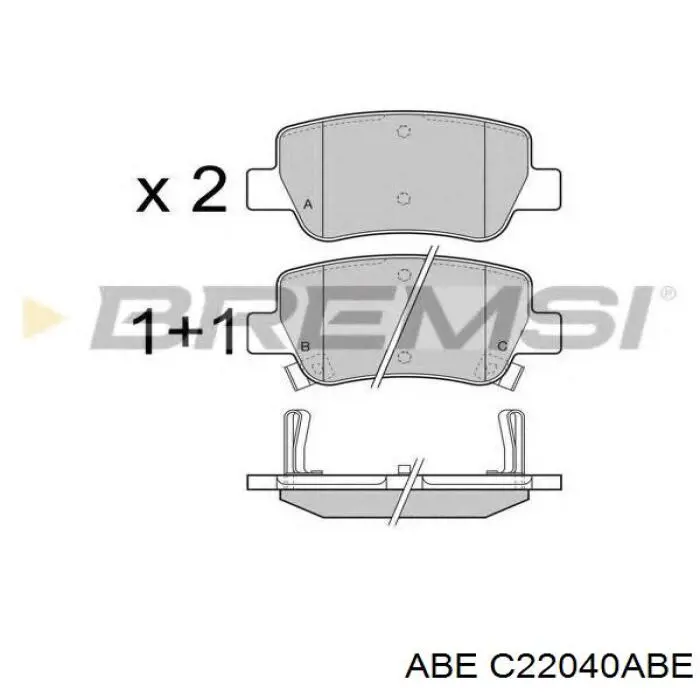 Купити C22040ABE ABE Задні колодки