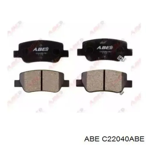 C22040ABE ABE колодки гальмові задні, дискові