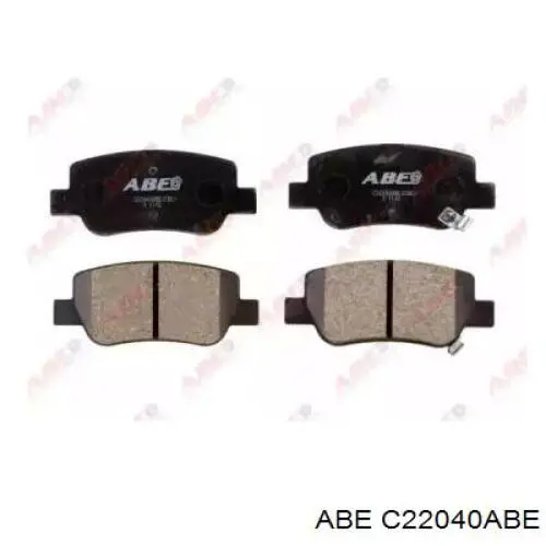 C22040ABE ABE Колодки гальмівні задні, дискові