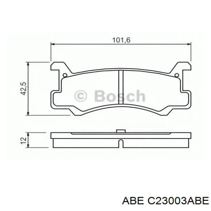 Задні гальмівні колодки ABE C23003ABE ціна, від 15.20 USD
