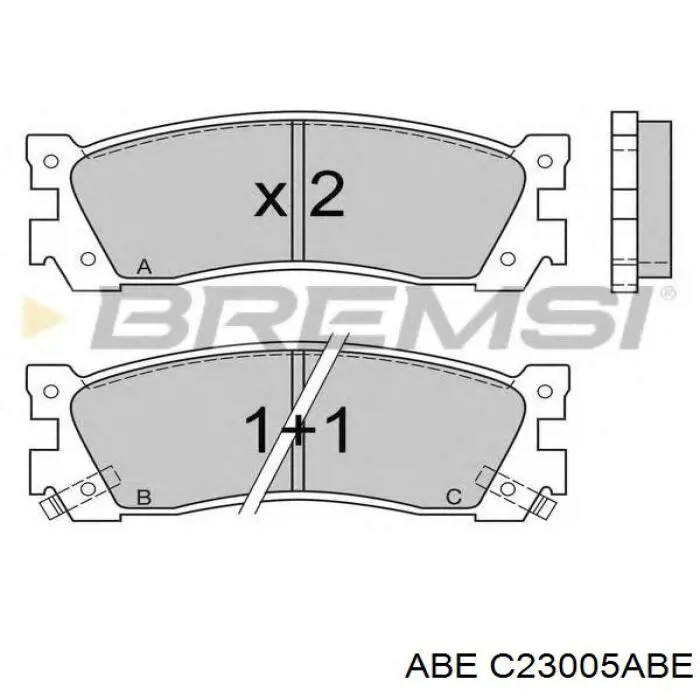 Задні гальмівні колодки Mazda T0Y02643Z ціна, від 15.20 USD