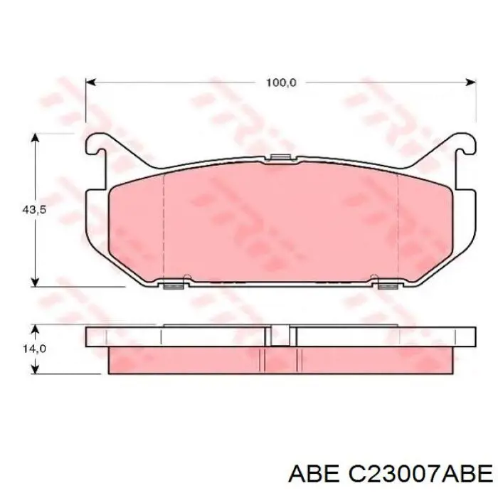 Задні дискові колодки ABE C23007ABE
