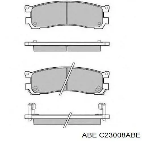 C23008ABE ABE колодки гальмові задні, дискові