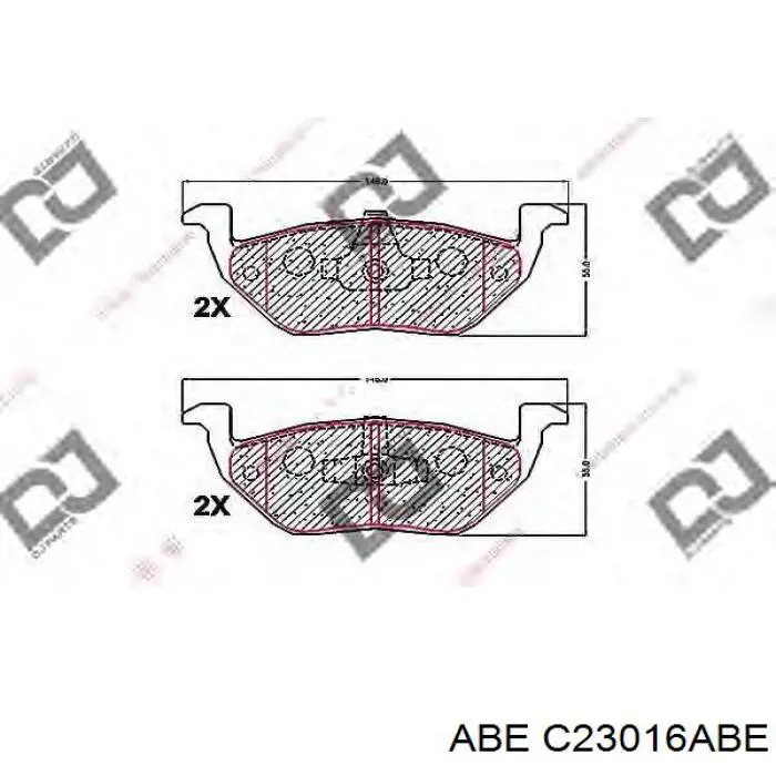 C23016ABE ABE Колодки гальмівні задні, дискові
