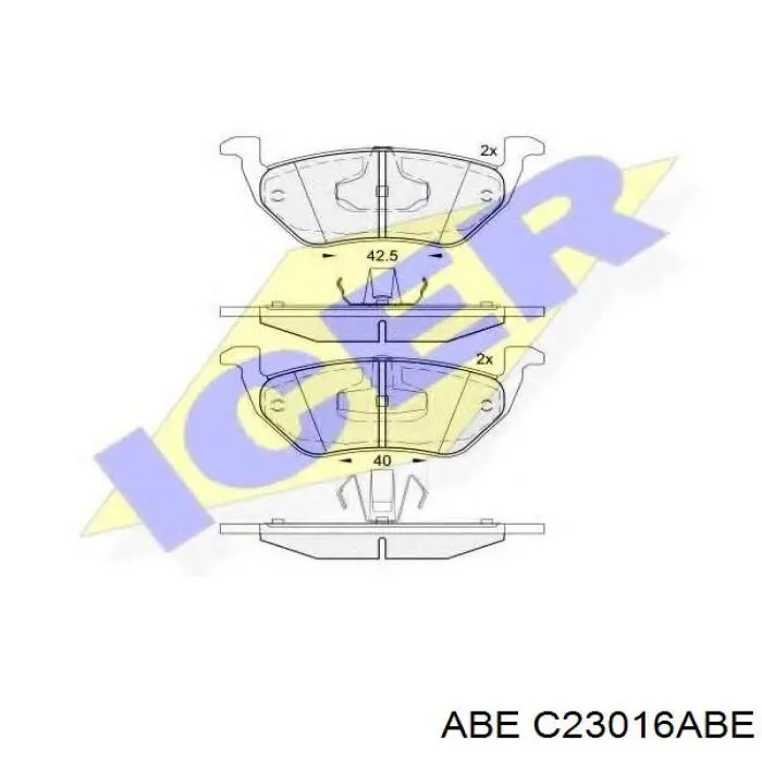 Задні гальмівні колодки C23016ABE ABE