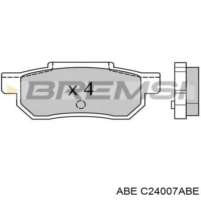 Задні гальмівні колодки ABE C24007ABE ціна, від 12.68 USD