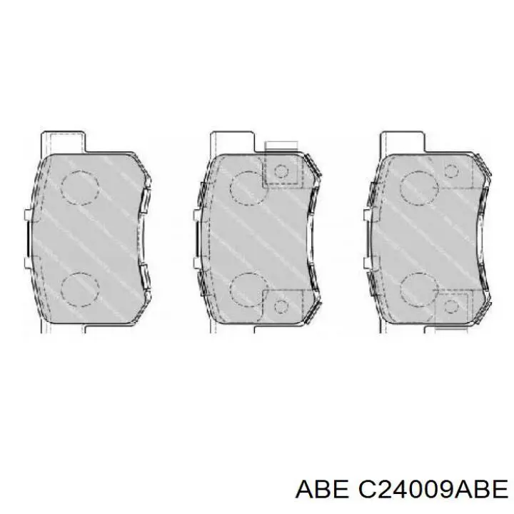 Задні гальмівні колодки ABE C24009ABE ціна, від 14.04 USD