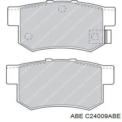 Задні гальмівні колодки C24009ABE ABE