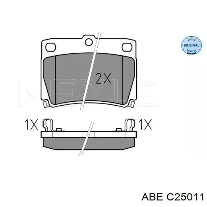 Задні гальмівні колодки ABE C25011 ціна, від 20.27 USD