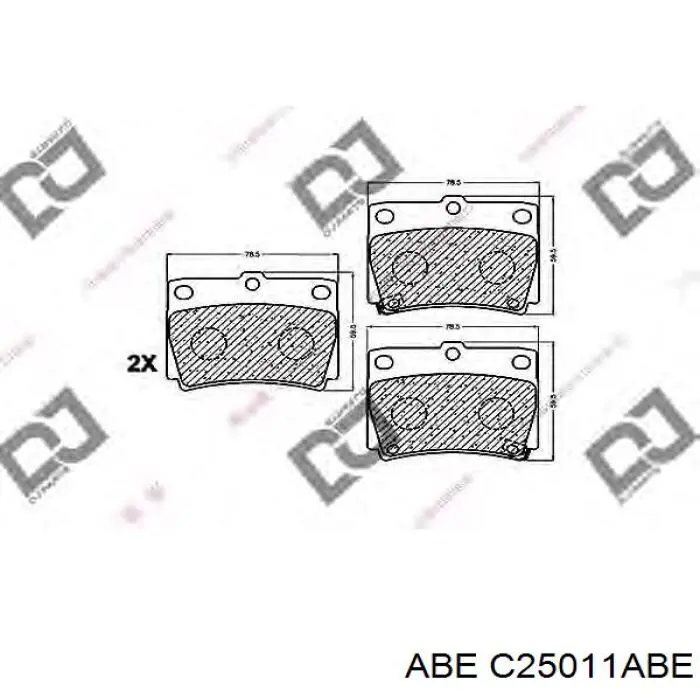 Задні гальмівні колодки ABE C25011ABE ціна, від 14.43 USD