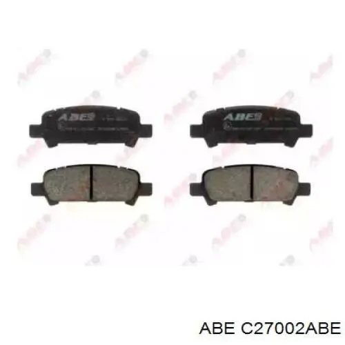 C27002ABE ABE Колодки гальмівні задні, дискові