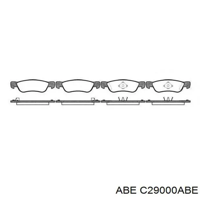 C29000ABE ABE колодки гальмові задні, дискові