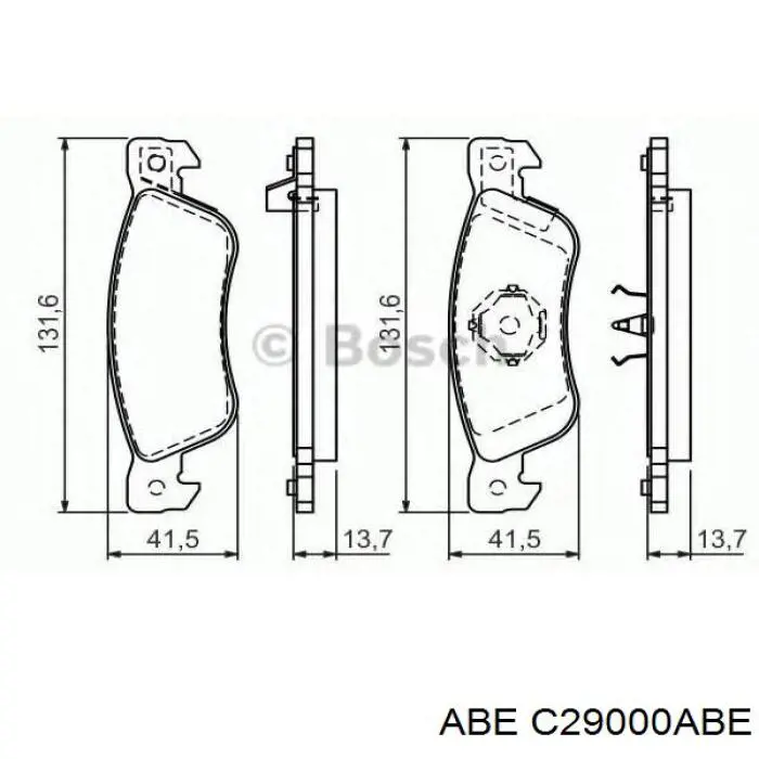 Задні гальмівні колодки ABE C29000ABE ціна, від 16.65 USD