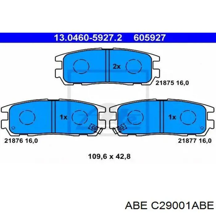 Купити C29001ABE ABE Задні колодки