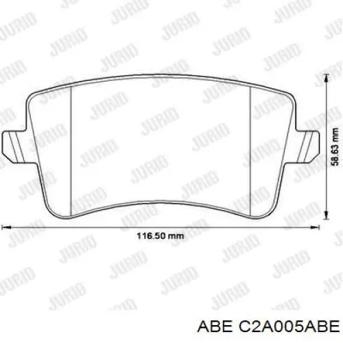 Задні гальмівні колодки C2A005ABE ABE