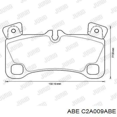 C2A009ABE ABE Колодки гальмівні задні, дискові