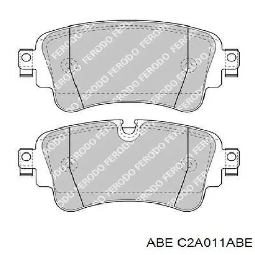 C2A011ABE ABE Колодки гальмівні задні, дискові