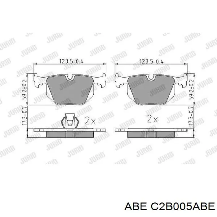 Задні гальмівні колодки ABE C2B005ABE ціна, від 20.56 USD