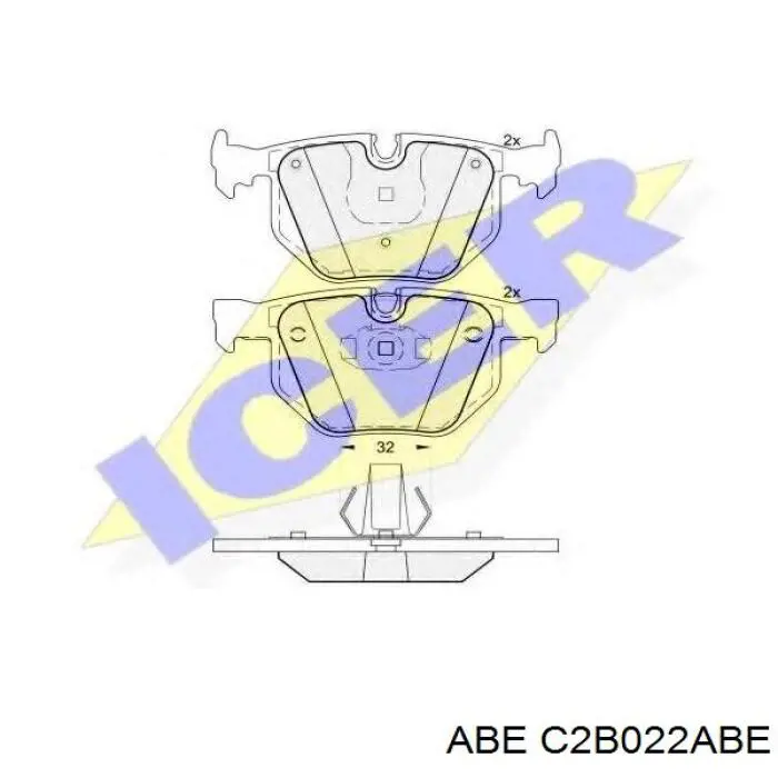 Купити C2B022ABE ABE Задні колодки