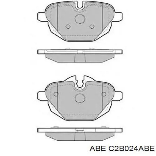 Задні гальмівні колодки ABE C2B024ABE ціна, від 19.88 USD