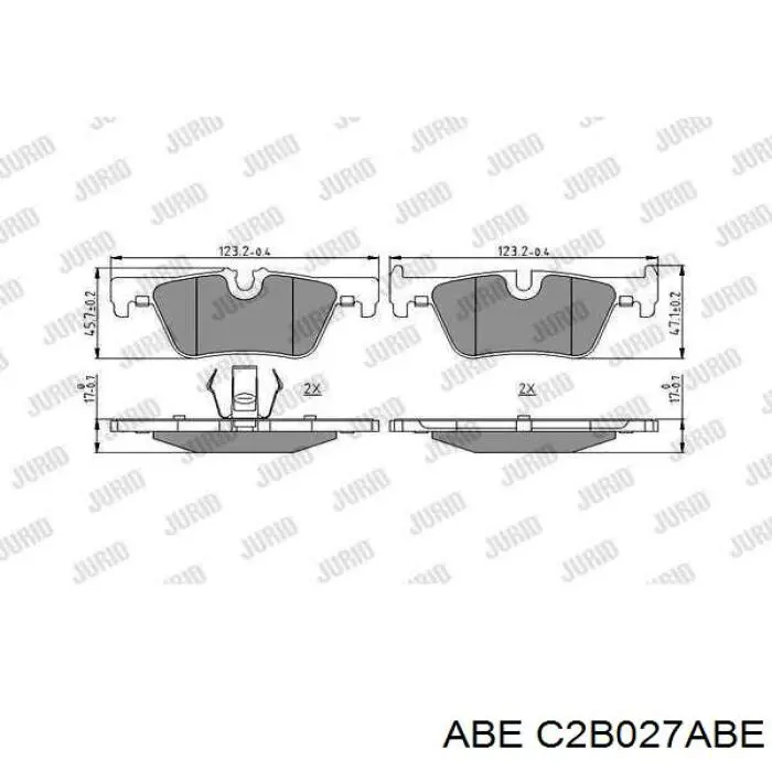 Задні гальмівні колодки ABE C2B027ABE ціна, від 23.48 USD