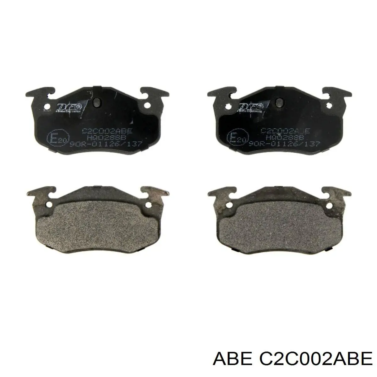 C2C002ABE ABE колодки гальмові задні, дискові