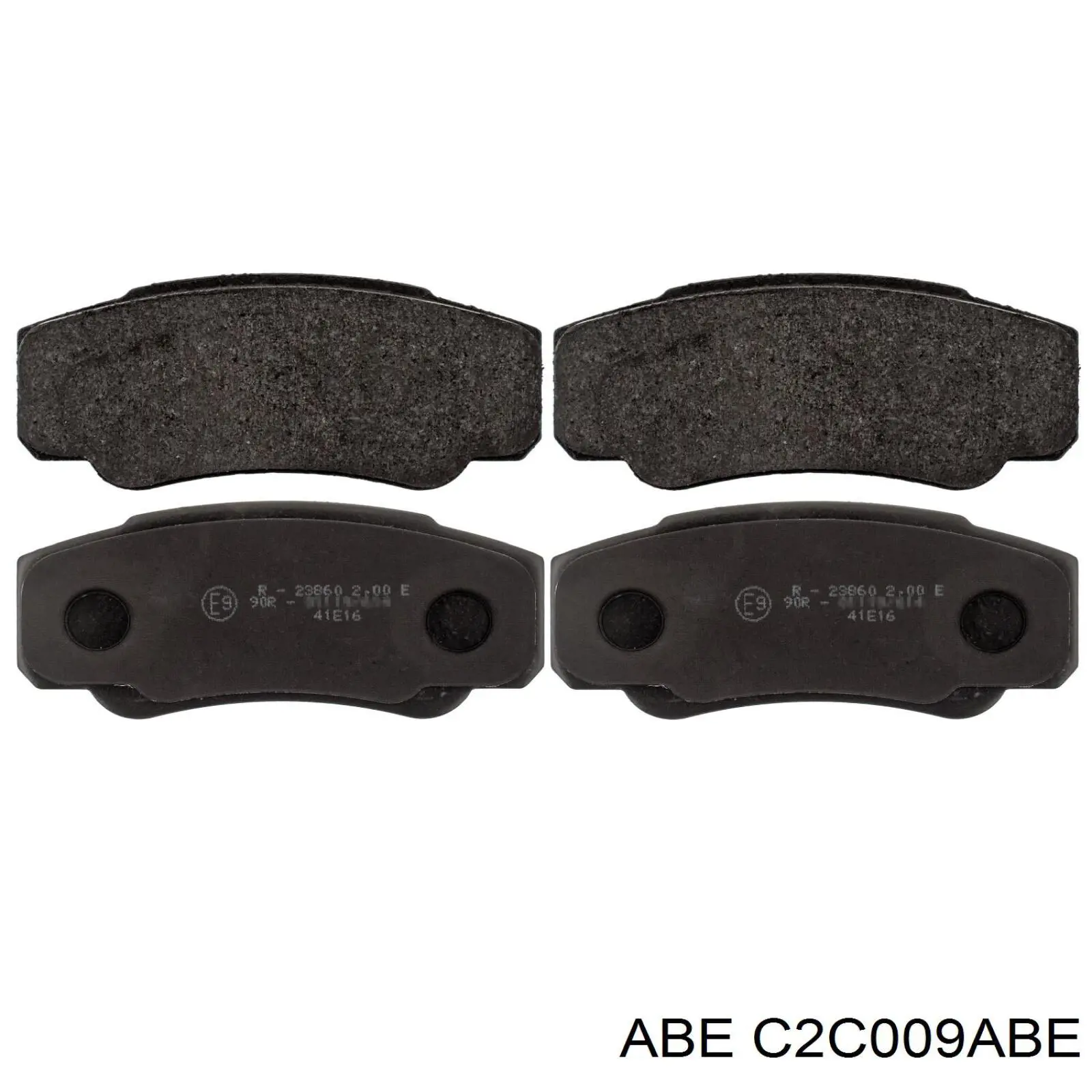 C2C009ABE ABE колодки гальмові задні, дискові