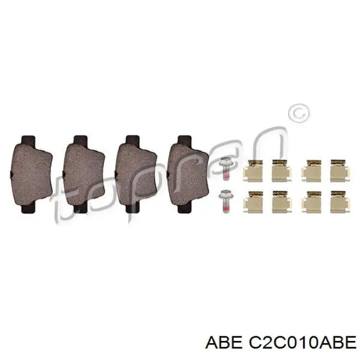 Задні гальмівні колодки ABE C2C010ABE ціна, від 13.92 USD