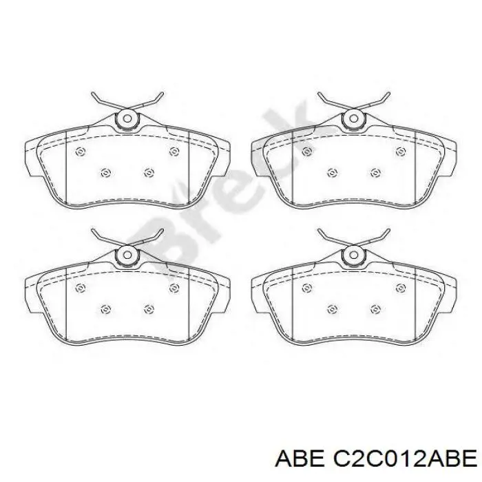 Задні гальмівні колодки ABE C2C012ABE ціна, від 19.00 USD