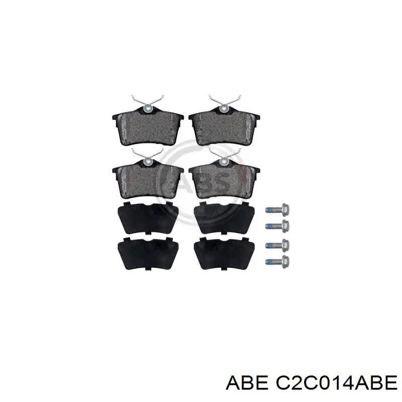 C2C014ABE ABE Колодки гальмівні задні, дискові